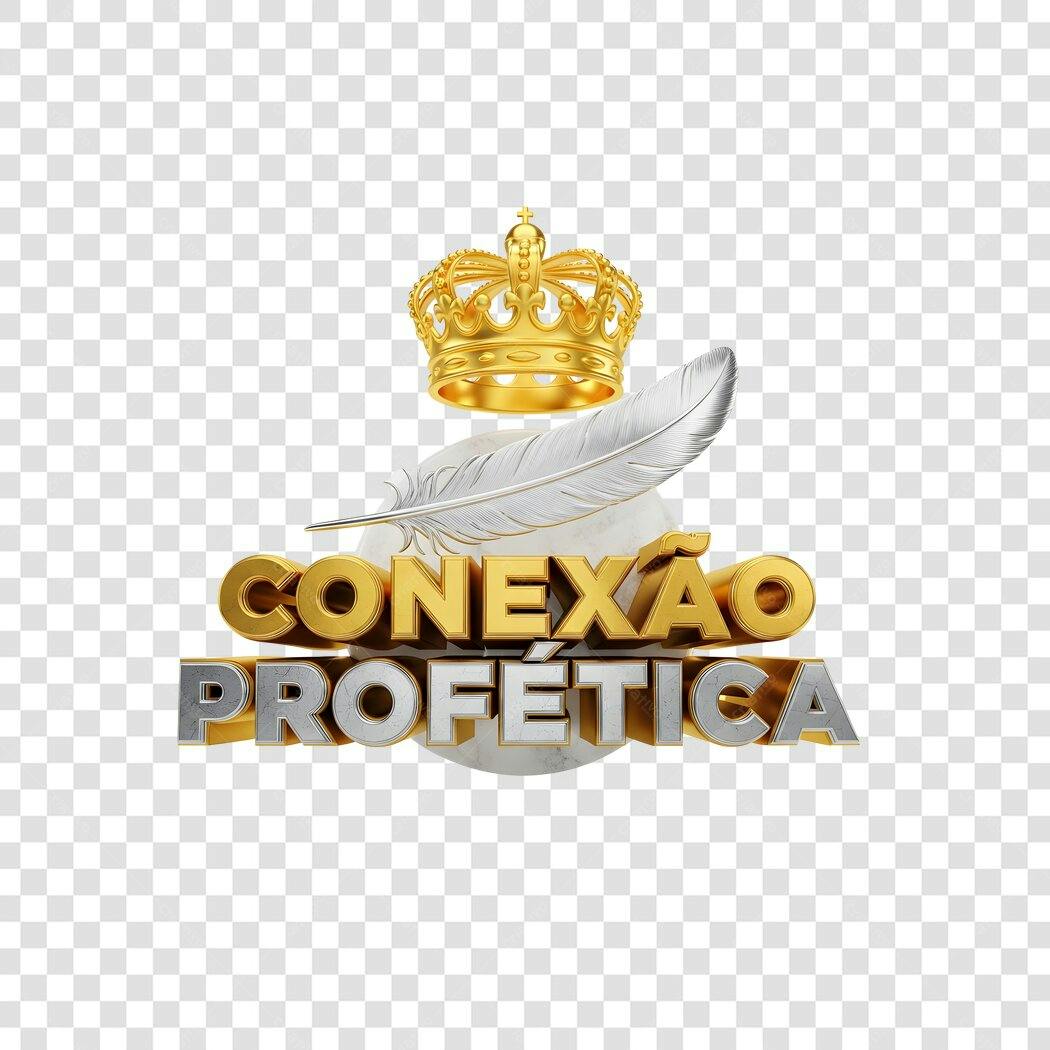 Elemento 3D Conexão Profética Coroa Pena PNG Fundo Transparente
