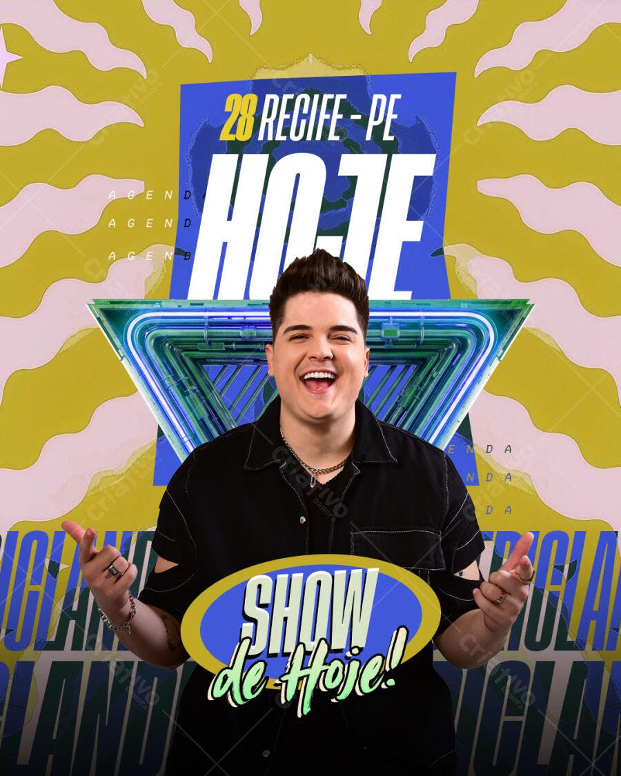 Post Instagram Show de Hoje Evento Musical PSD Editável