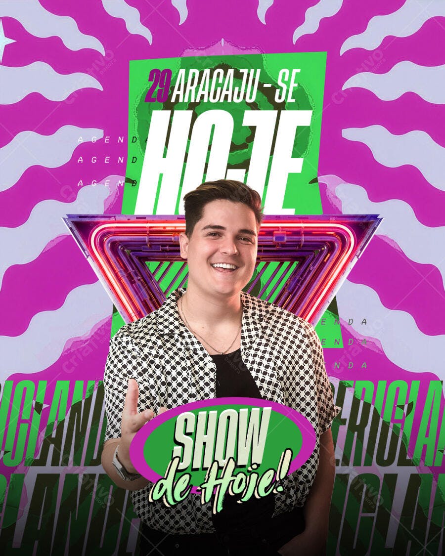 Flyer Show Musical Evento Hoje PSD Editável