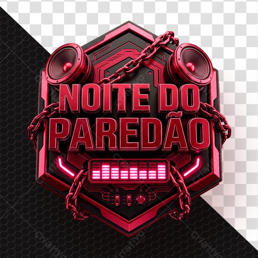 Noite do Paredão Logo Evento Musical PSD Editável