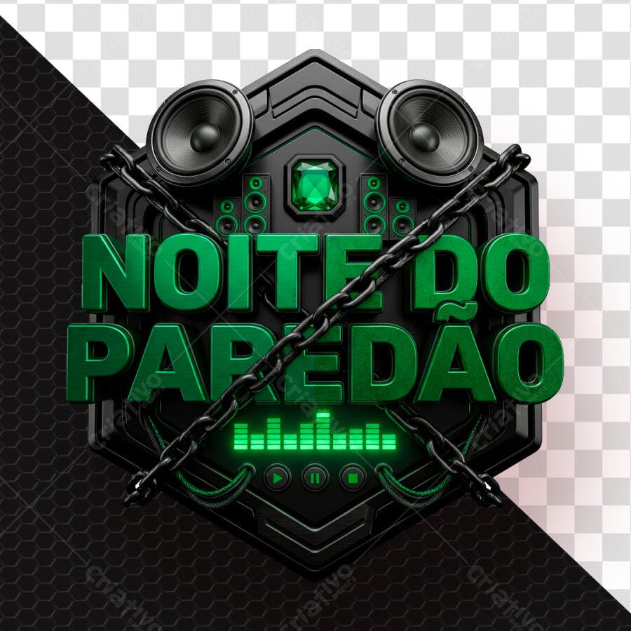 Logo Noite do Paredão Evento Musical PSD Editável