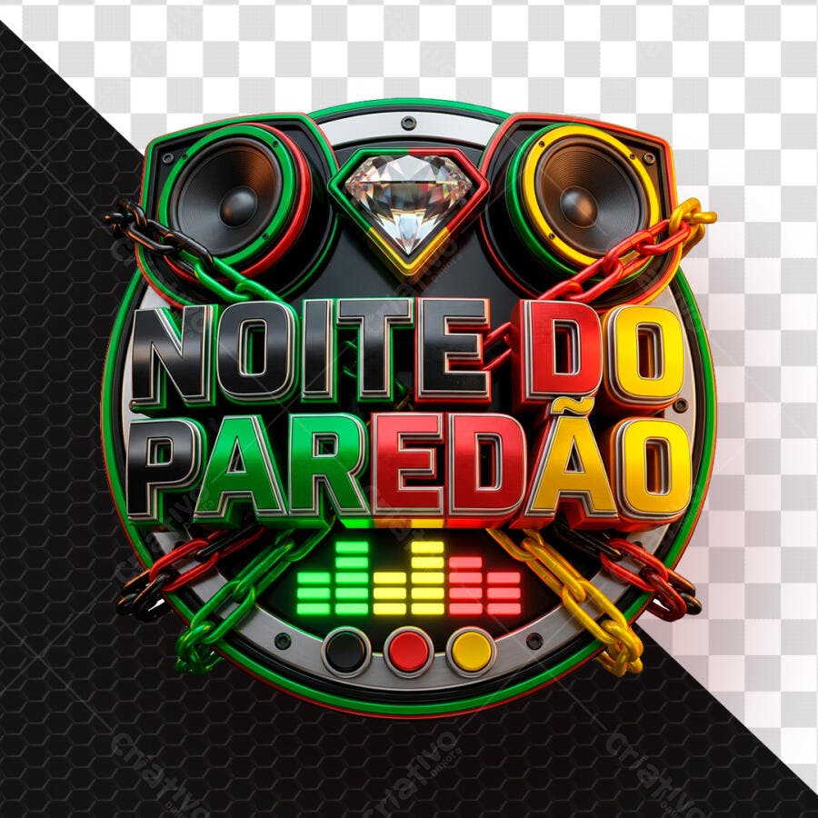 Logo Noite do Paredão Evento Musical PSD Editável