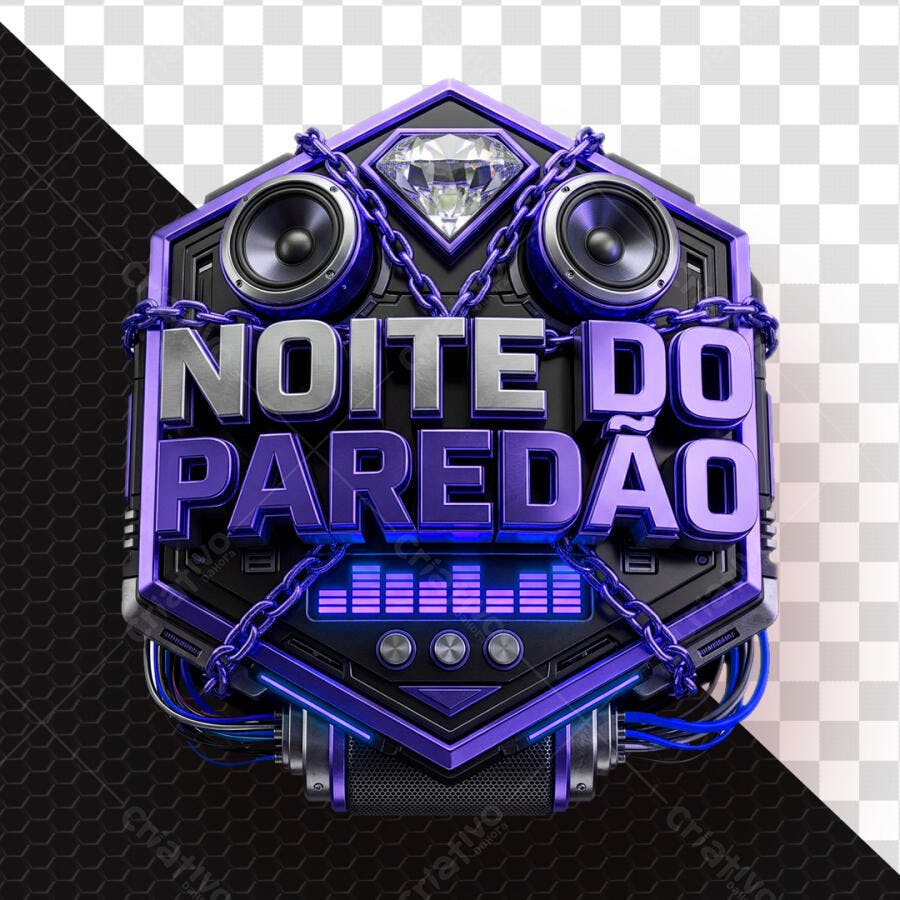 Logo Noite do Paredão Evento Musical PSD Editável