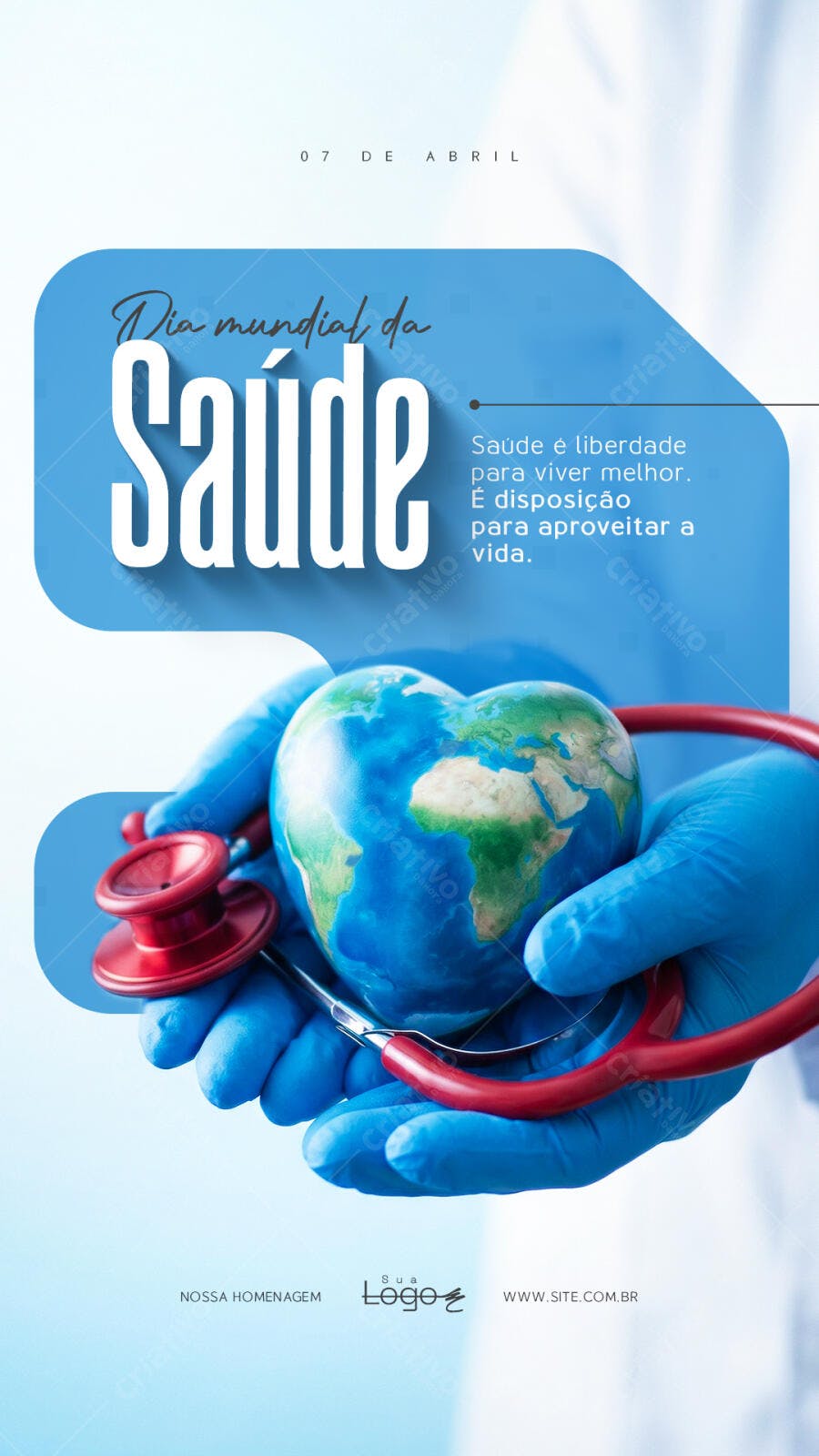 Story Dia Mundial da Saúde 7 de Abril PSD Editável