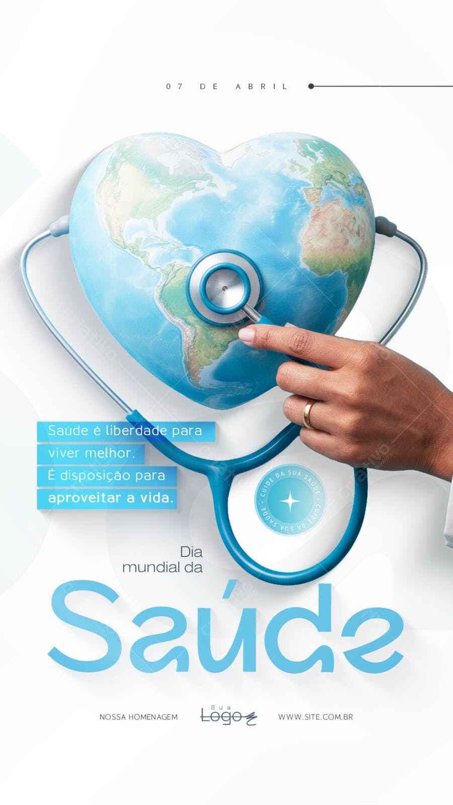 Story Dia Mundial da Saúde Abril PSD Editável