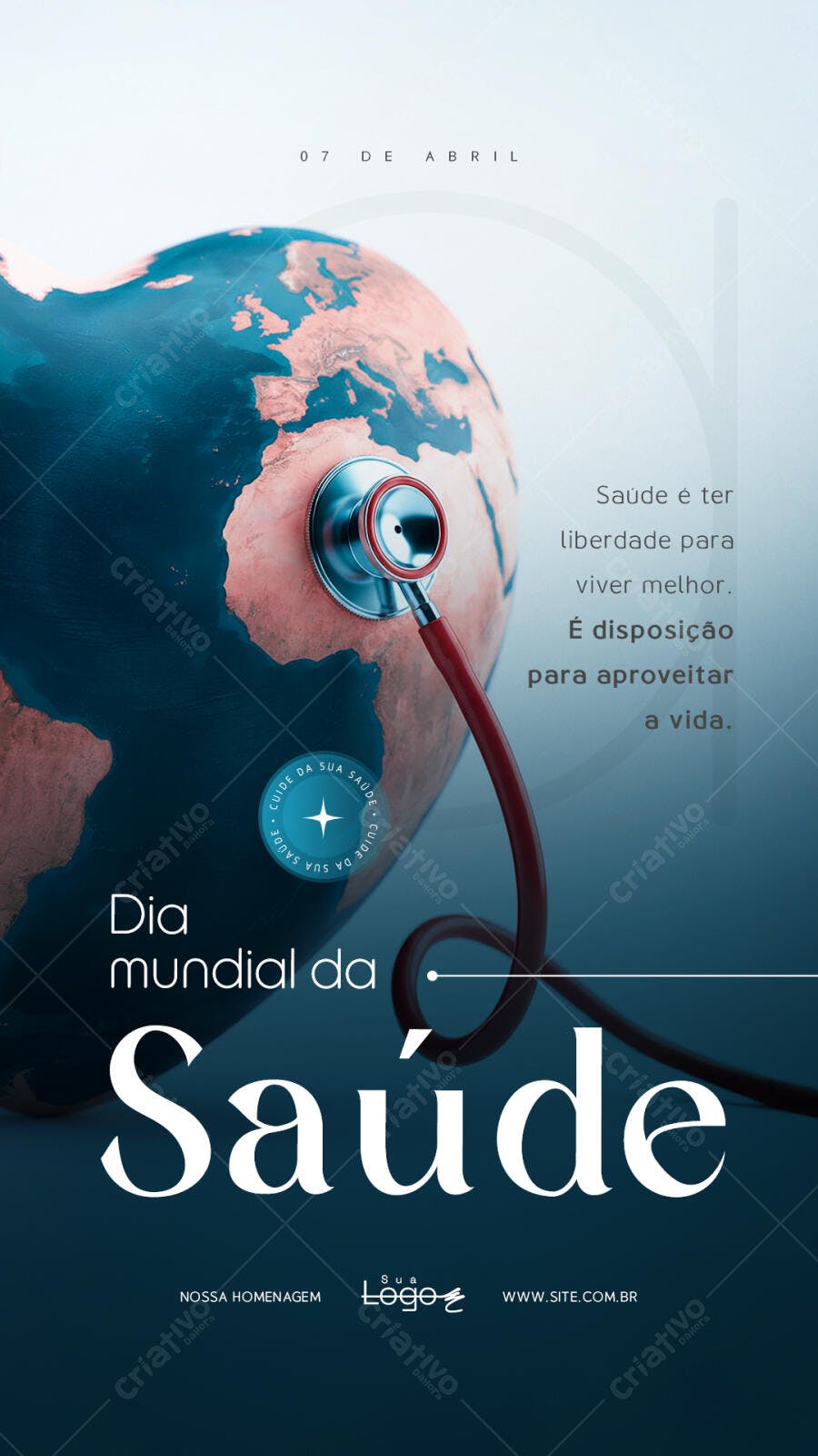 Story Dia Mundial da Saúde 7 de Abril PSD Editável