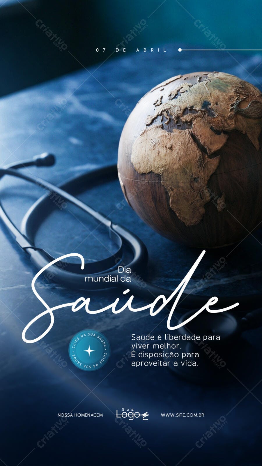 Story Dia Mundial da Saúde 7 de Abril Clínica Médica PSD Editável