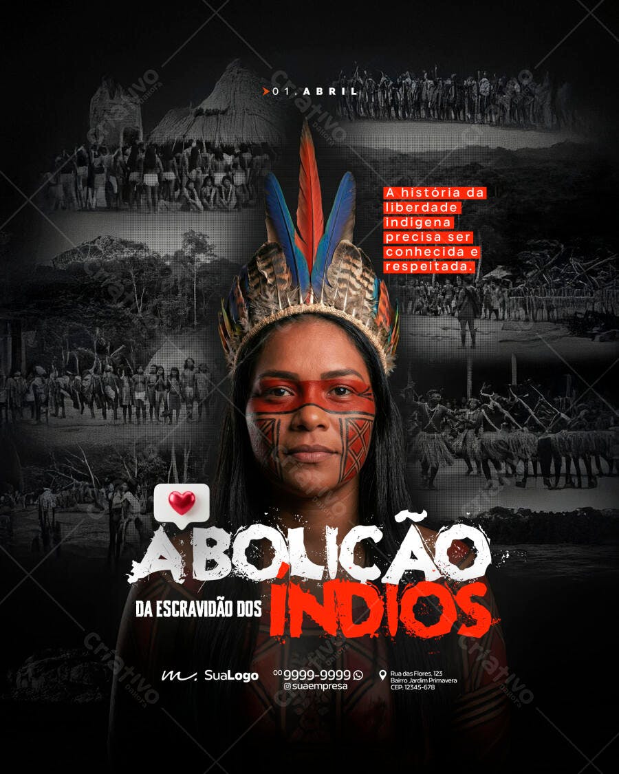 Post Abolição da Escravidão dos Índios 01 Abril PSD Editável