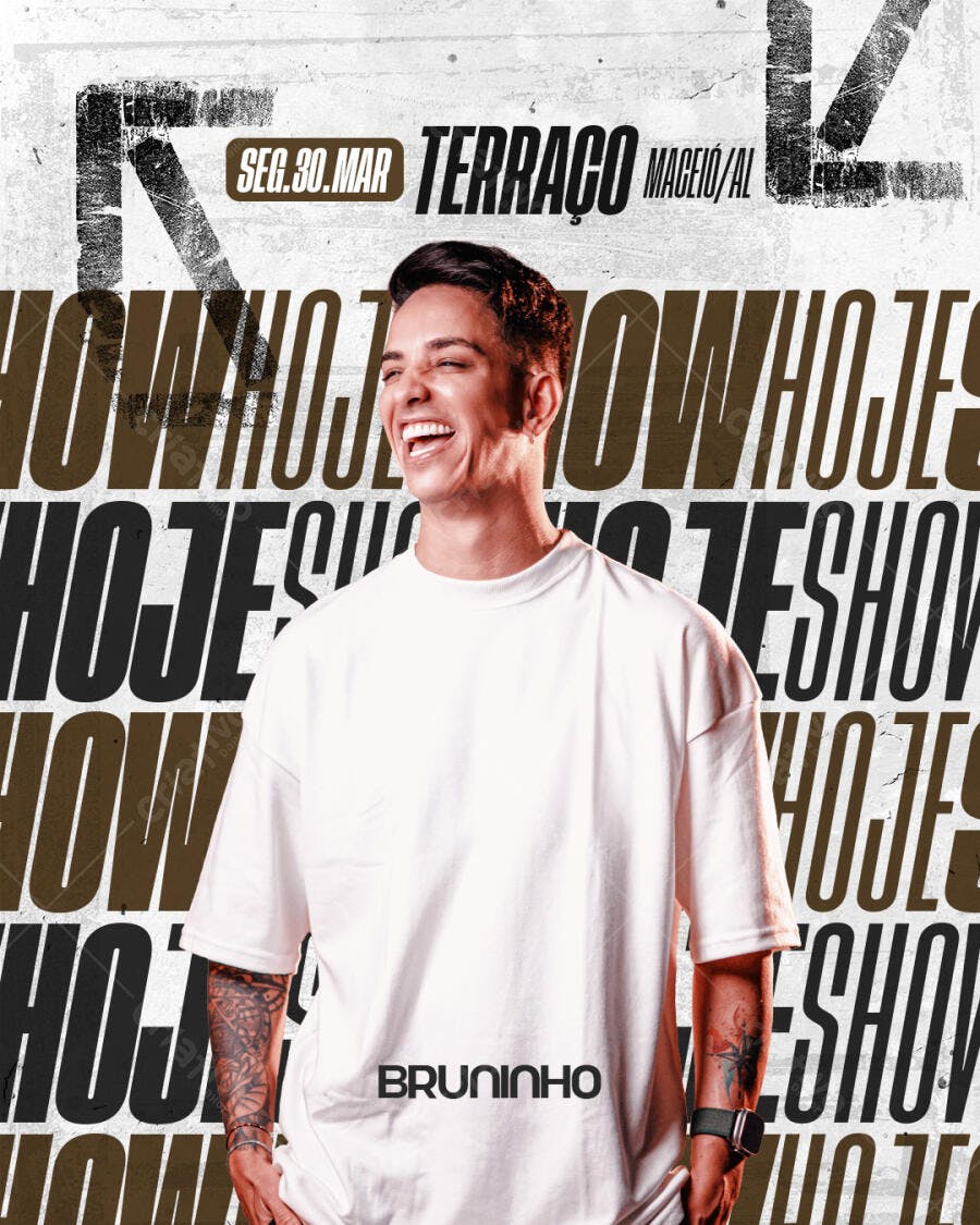 Flyer Evento Show Bruninho Terração PSD Editável