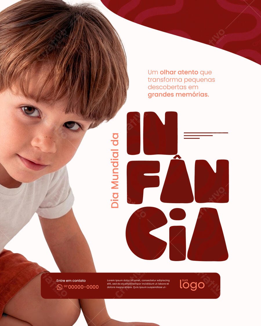 Flyer Dia Mundial da Infância PSD Editável