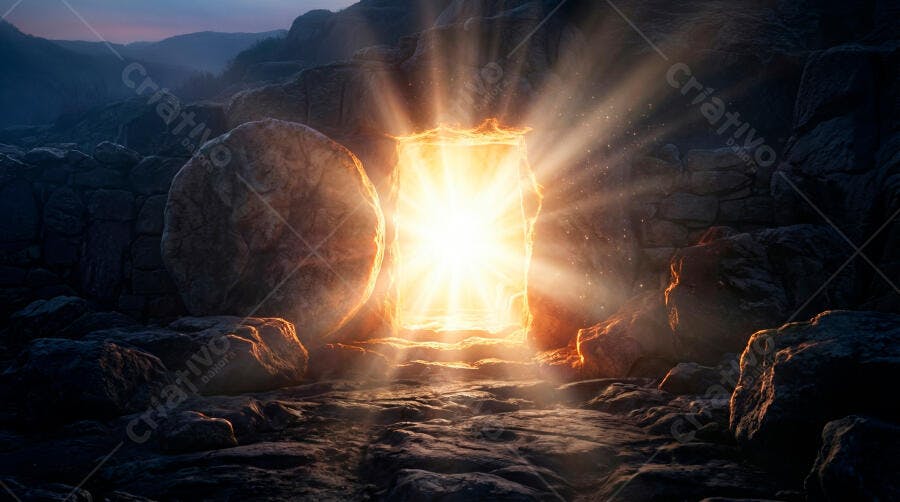 Foto Tumba Vazia Jesus Cristo Ressurreição Páscoa Luz Divina