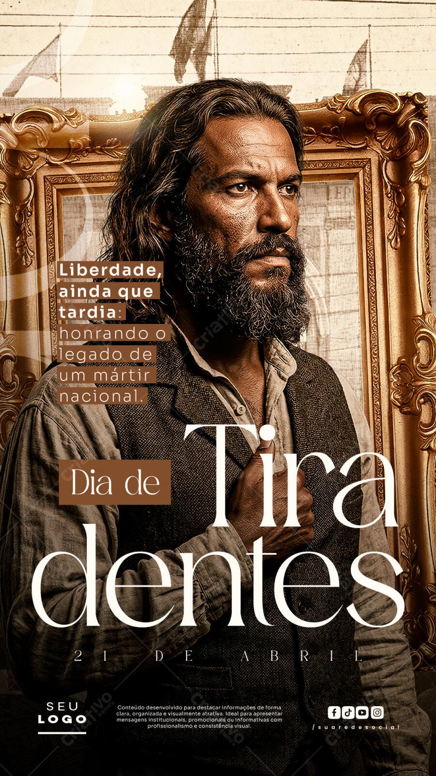 Story Dia de Tiradentes 21 de Abril PSD Editável