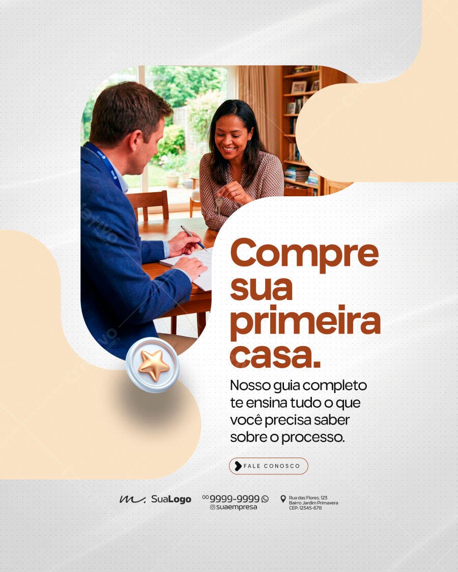 Post Imobiliária Primeira Casa PSD Editável