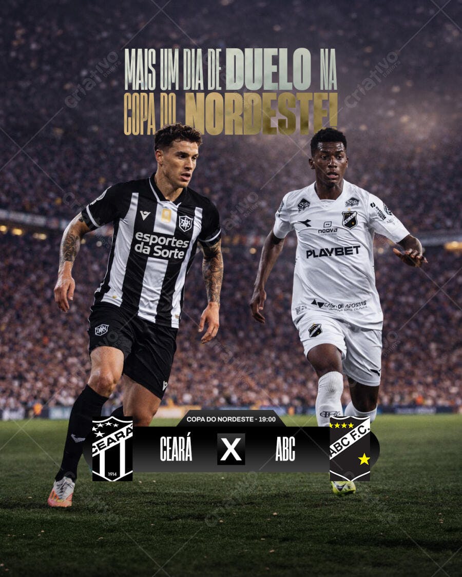 Post Instagram Futebol Copa do Nordeste PSD Editável