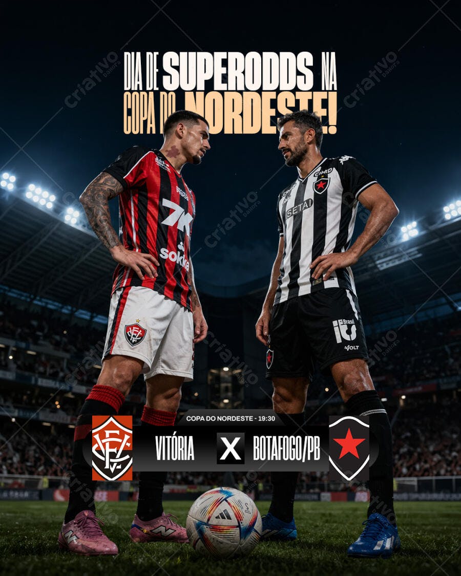 Post Instagram Copa do Nordeste Futebol PSD Editável