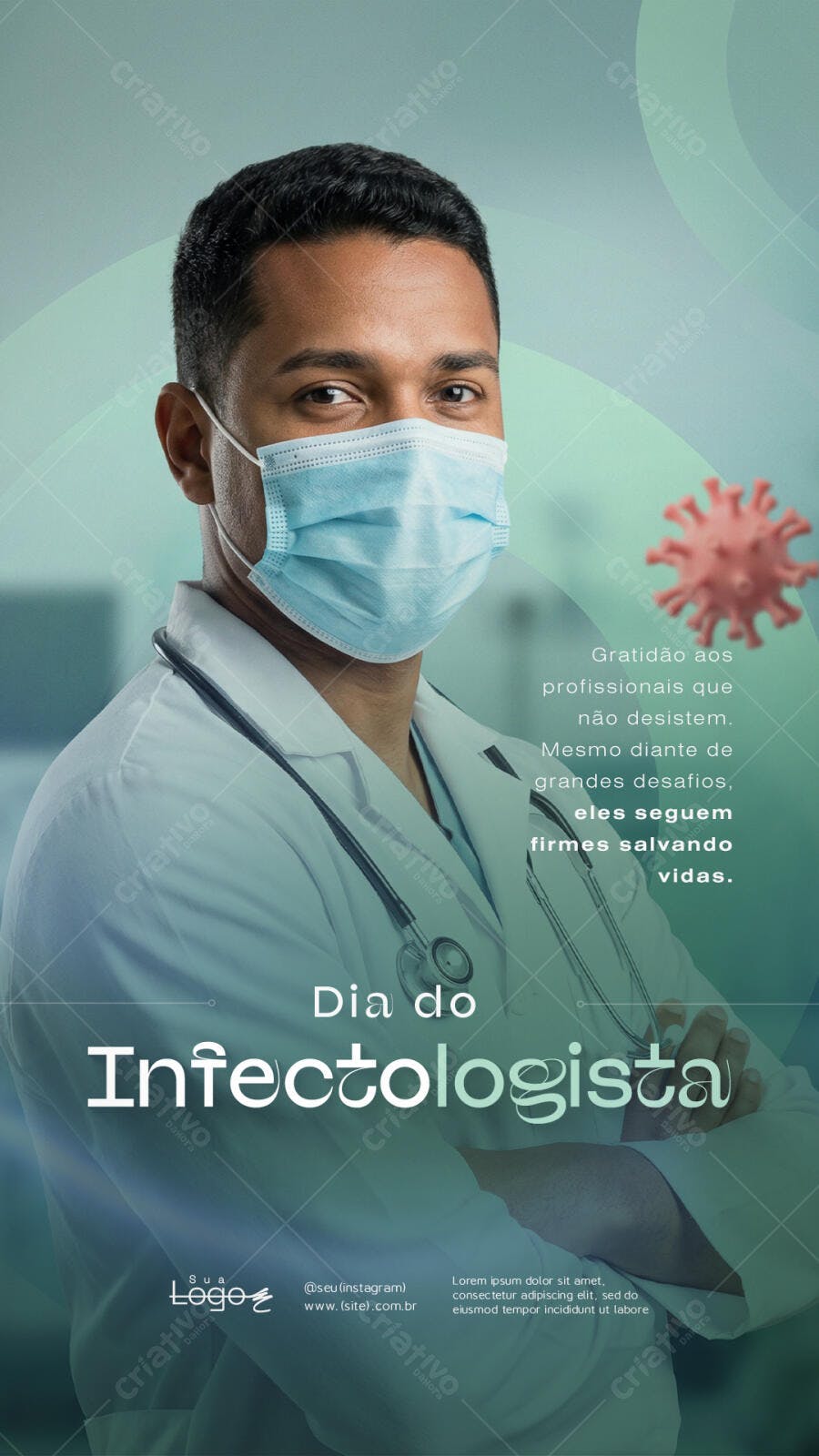 Story Instagram Dia do Infectologista PSD Editável