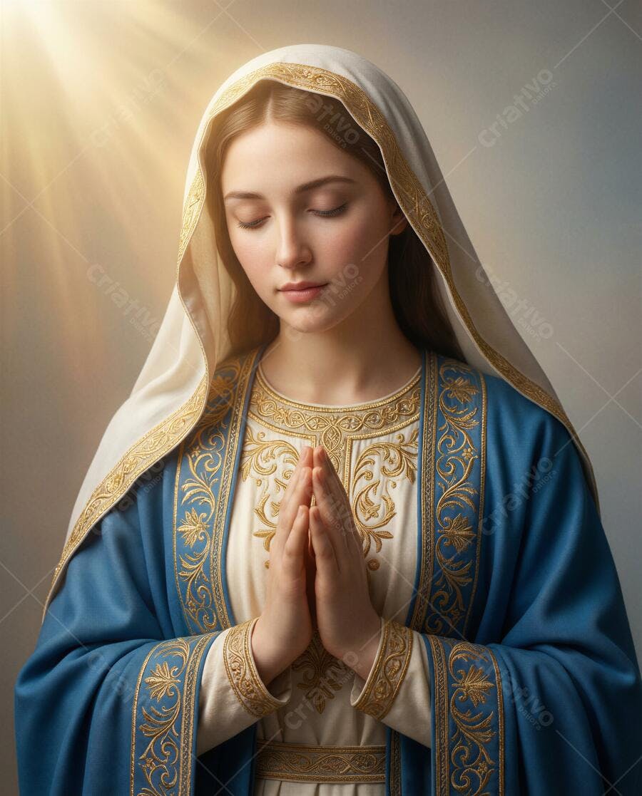 Foto Virgem Maria Oração Fé Religião Cristã