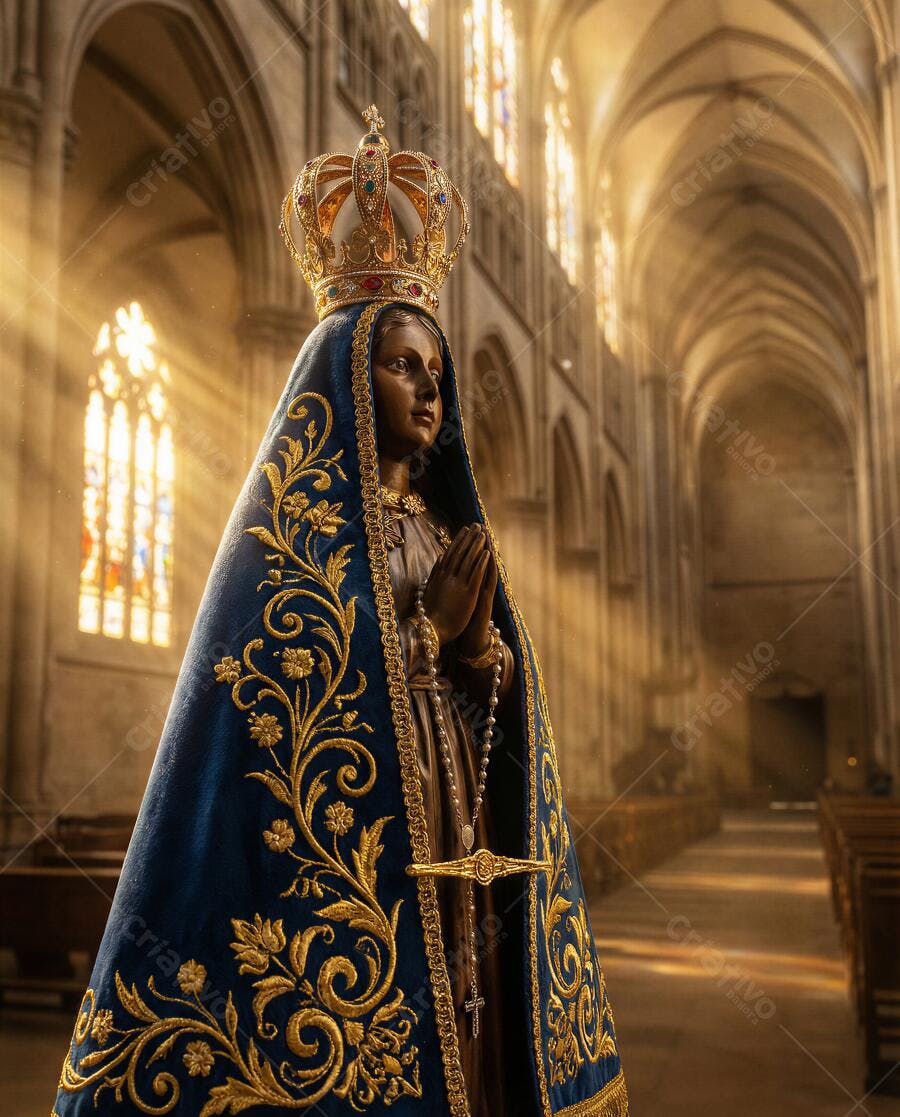Foto Nossa Senhora Aparecida Igreja Catedral Iluminação Dourada
