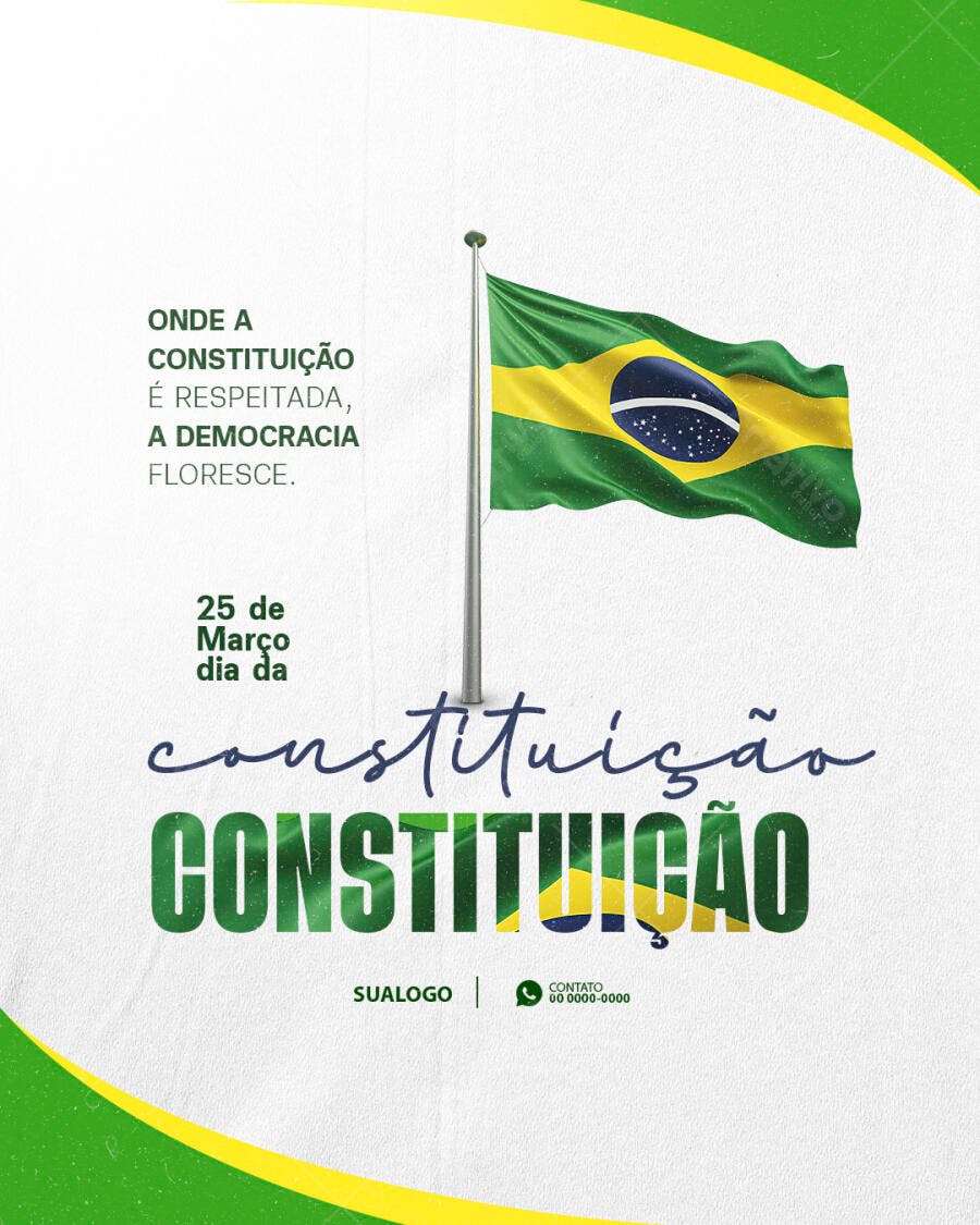 Post Dia da Constituição 25 de Março PSD Editável