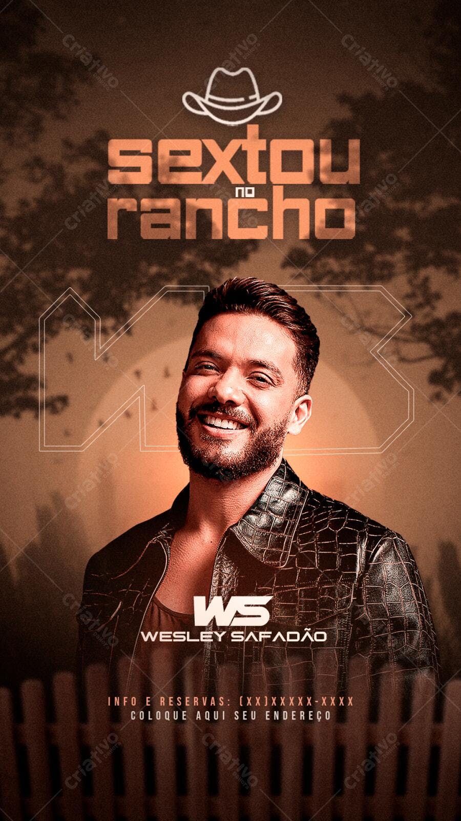 Story Instagram Sextou no Rancho Wesley Safadão PSD Editável
