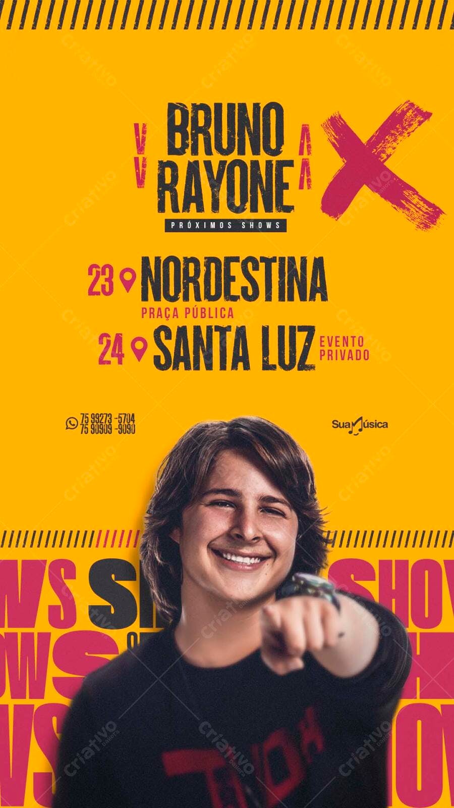 Flyer Show Música Sertaneja Evento PSD Editável