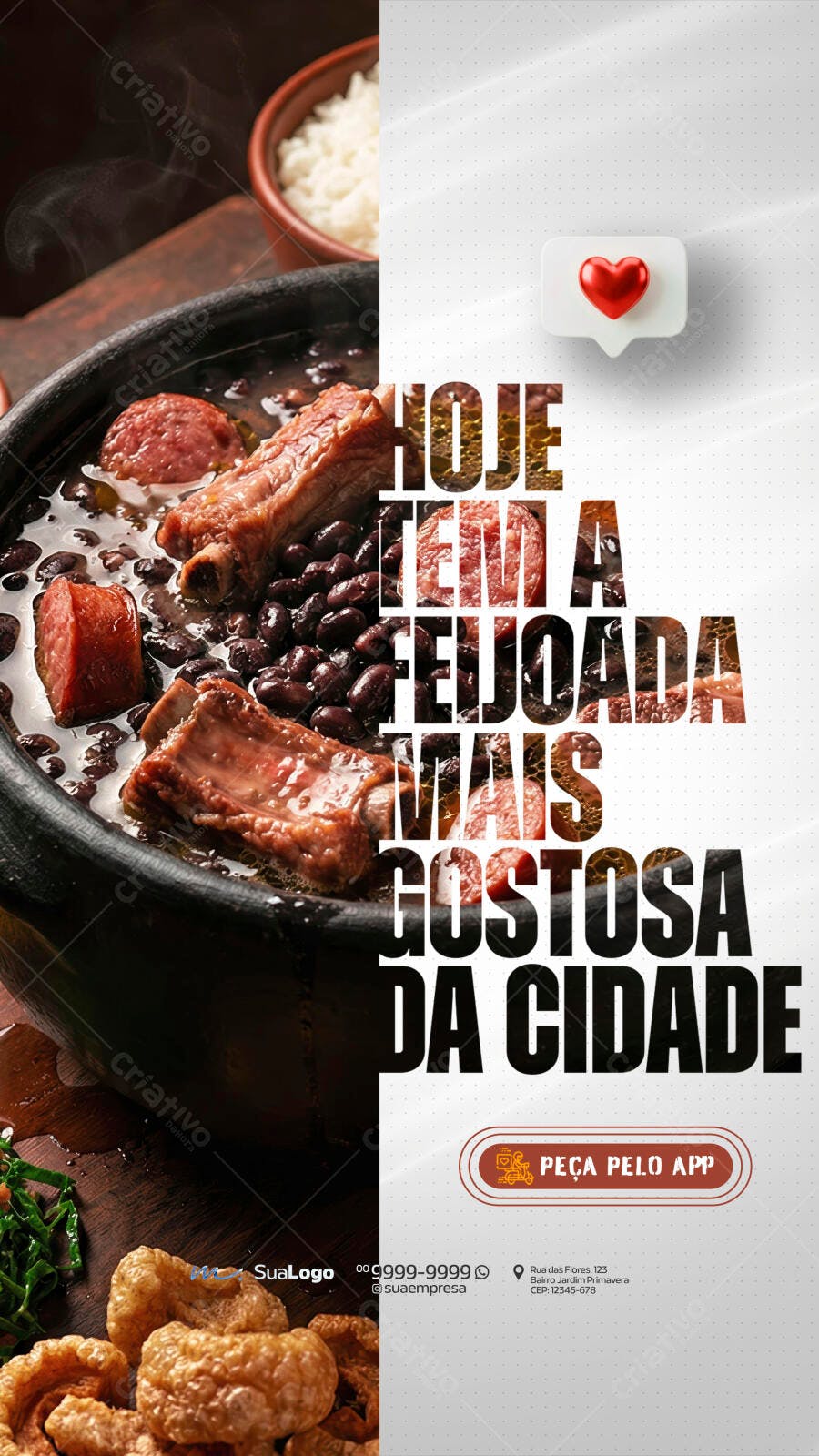 Story Instagram Feijoada Restaurante Delivery PSD Editável