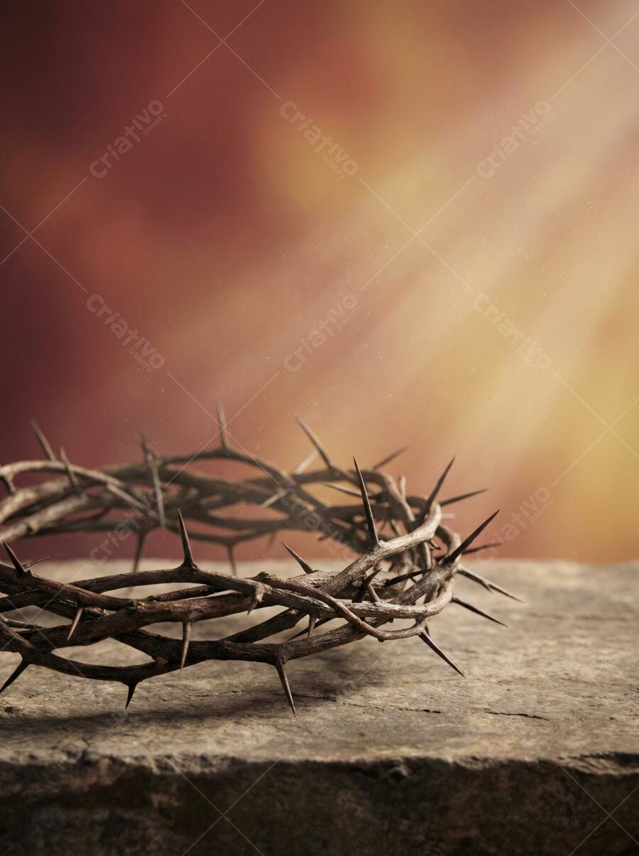 Foto Coroa de Espinhos Páscoa Fundo Abstrato Religioso