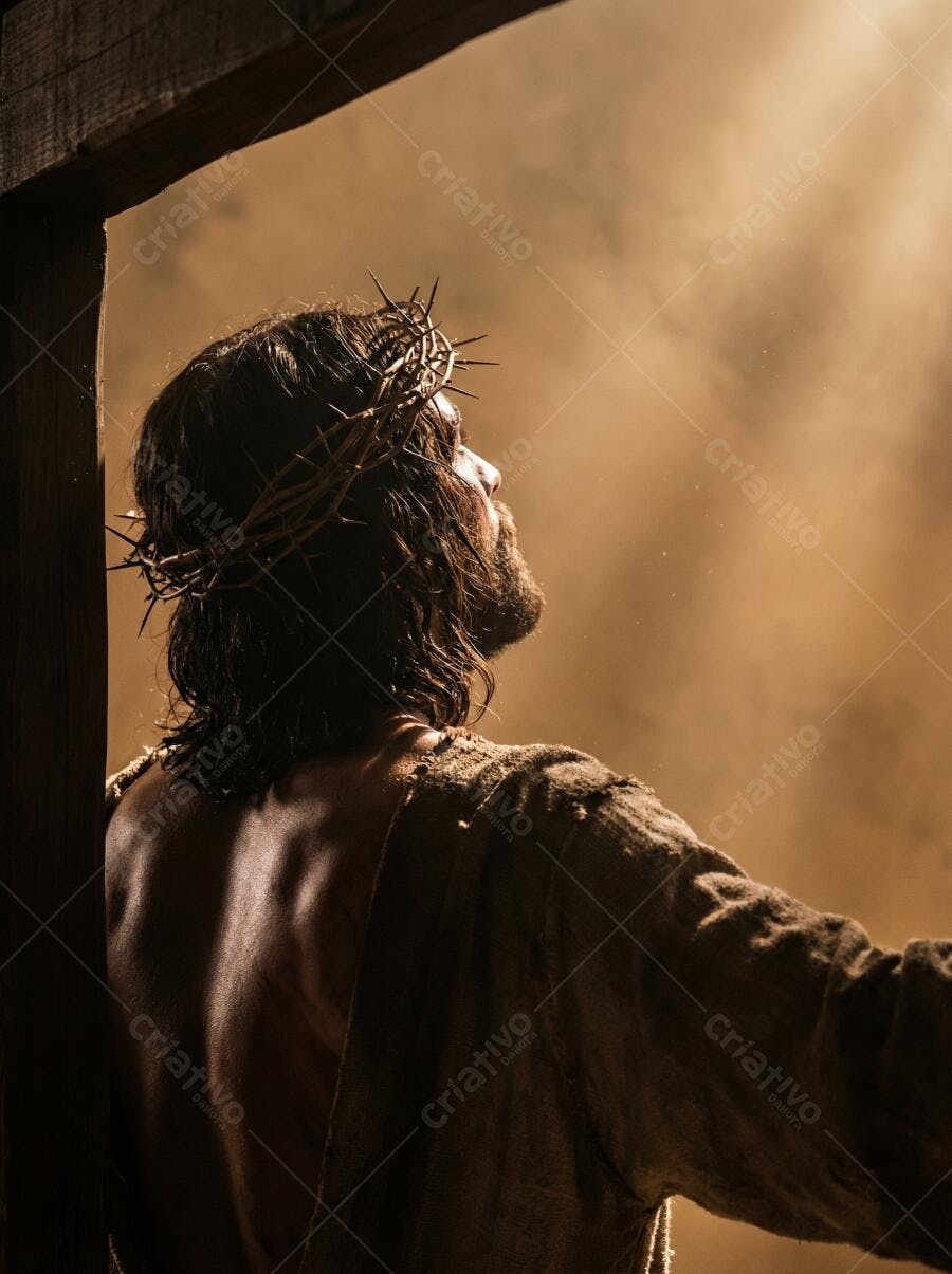 Foto Jesus Cristo Coroa de Espinhos Sofrimento Religioso