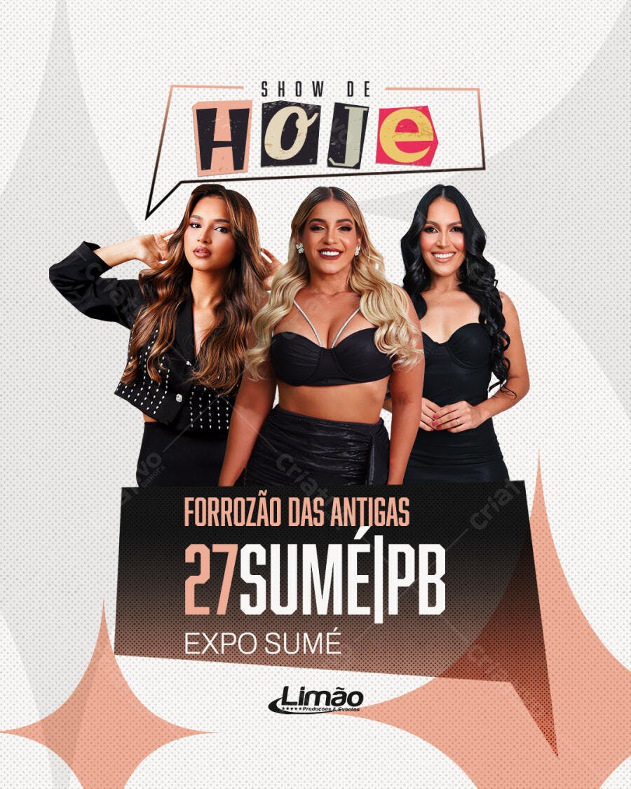 Flyer Show Forrozão das Antigas Evento PSD Editável