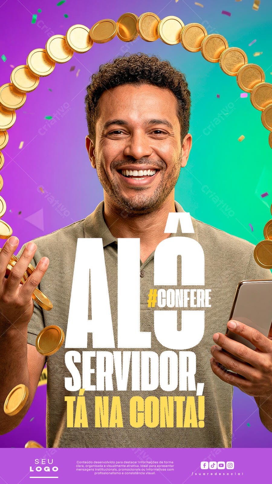Story Instagram Servidor Público Pagamento PSD Editável