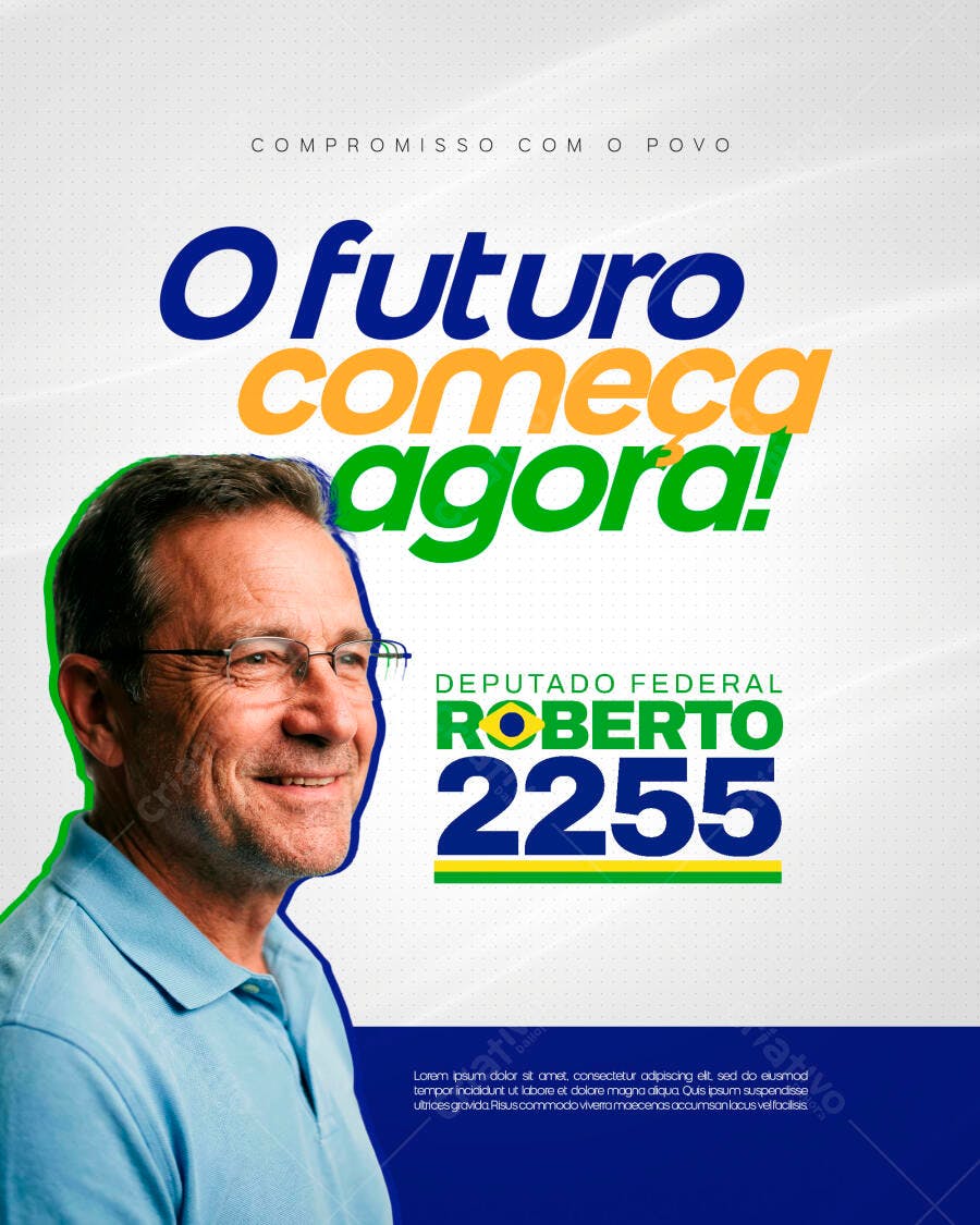 Post Campanha Política Eleições Deputado PSD Editável
