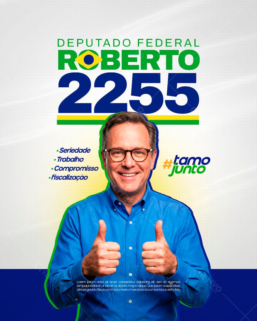 Post Campanha Política Deputado Federal PSD Editável