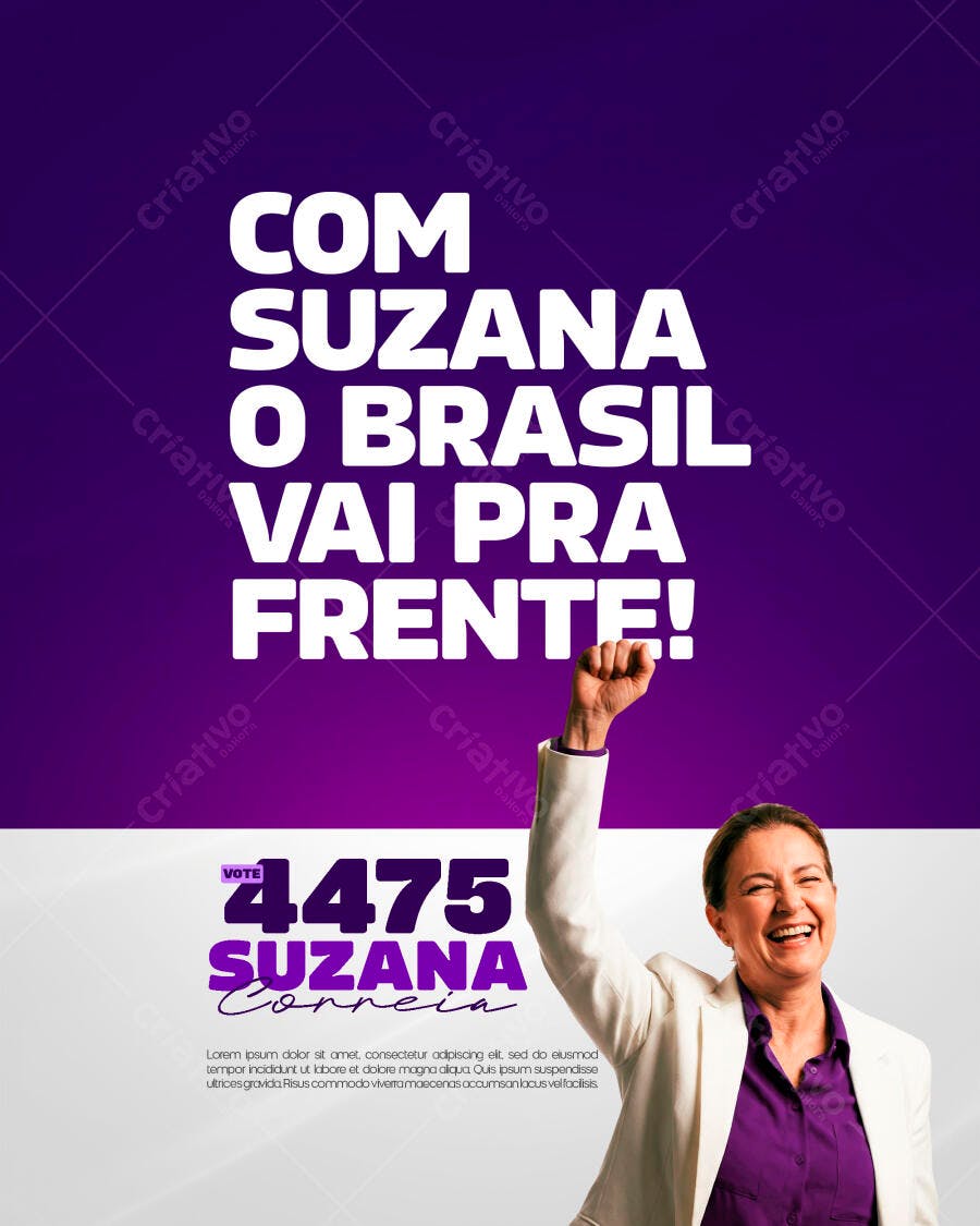 Post Instagram Campanha Política Suzana PSD Editável