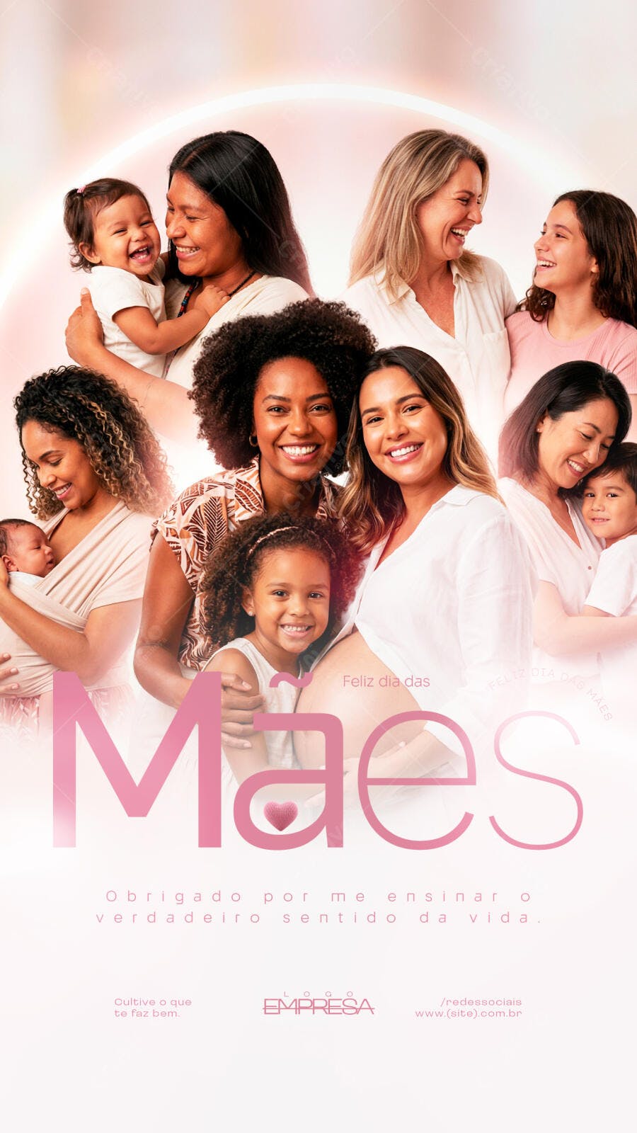 Social Media Dia das Mães Família PSD Editável