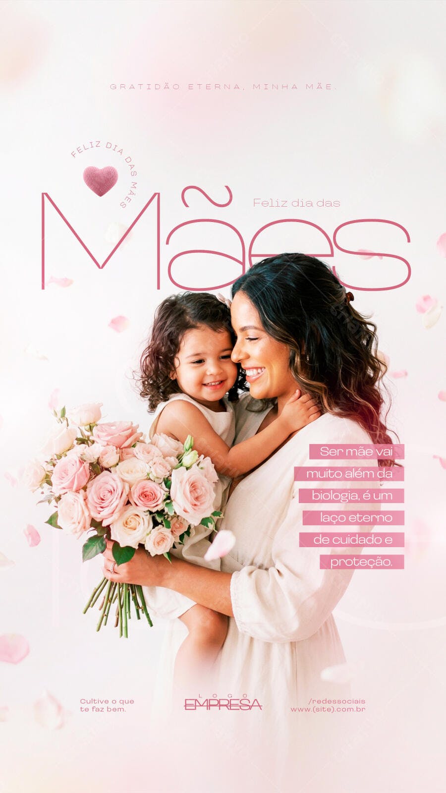 Social Media Dia das Mães Amor de Mãe PSD Editável