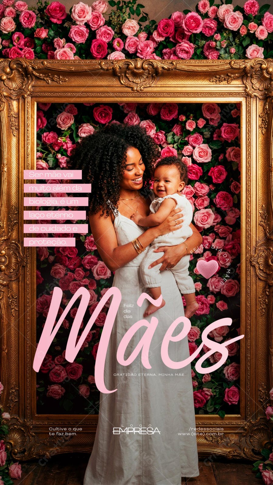 Social Media Dia das Mães Flores PSD Editável