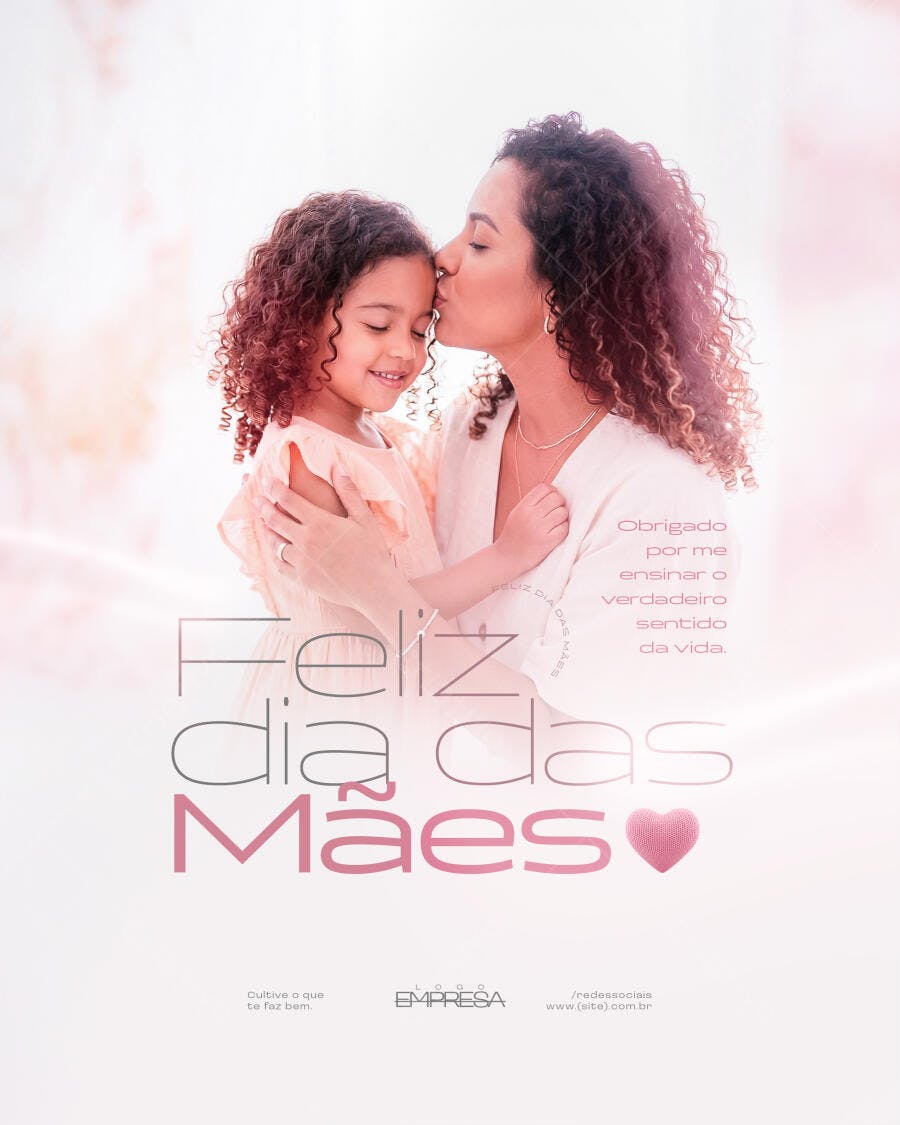 Feliz Dia das Mães Social Media PSD Editável
