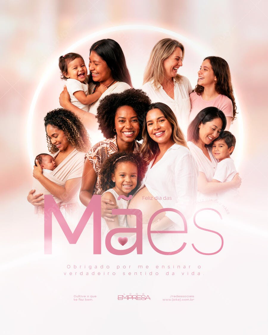 Flyer Dia das Mães Família PSD Editável