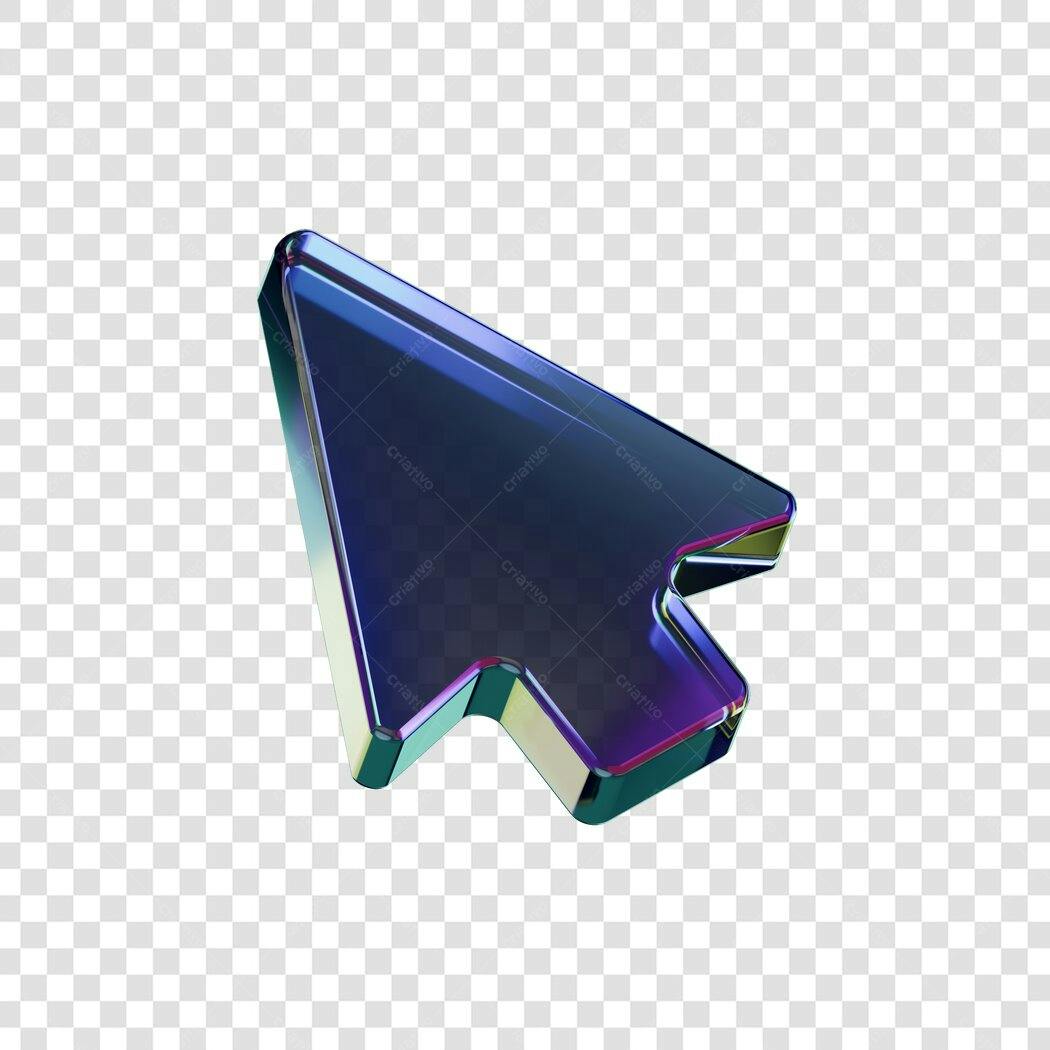 Elemento 3D Mouse Cursor PNG Fundo Transparente