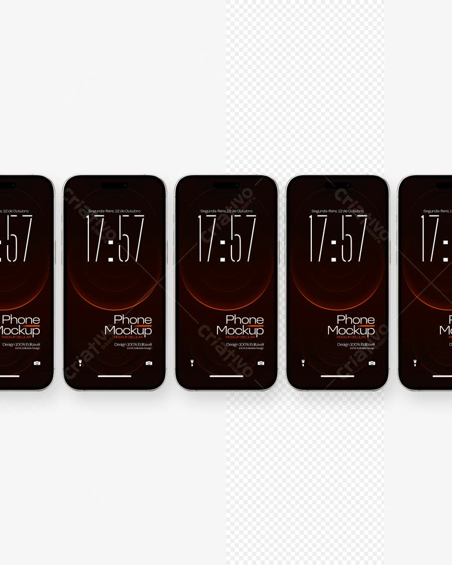 Mockup Celular Smartphone Fundo Transparente Editável