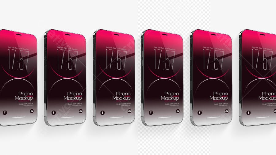 Mockup Celular Smartphone Frontal Fundo Transparente Editável