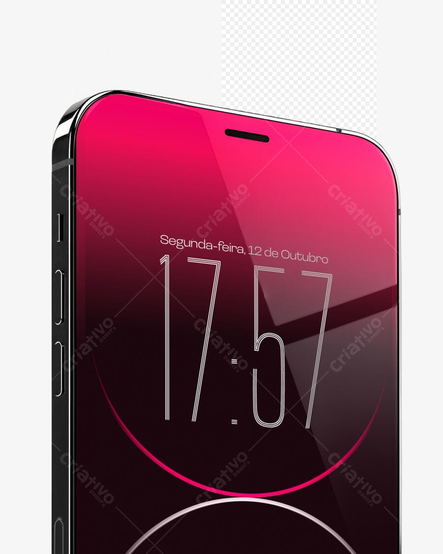 Mockup Smartphone Moderno Rosa Editável