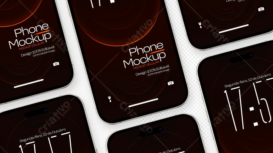Mockup Celular Moderno em Estúdio Editável