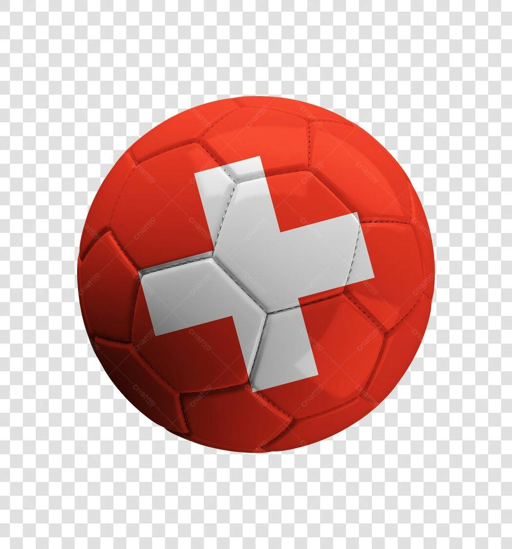 Bola de Futebol Suíça PNG Fundo Transparente