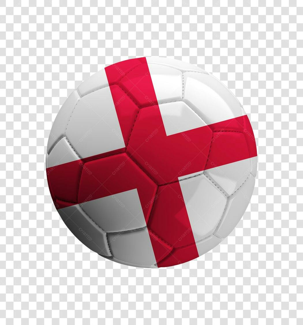 Bandeira da Inglaterra Bola de Futebol PNG Fundo Transparente