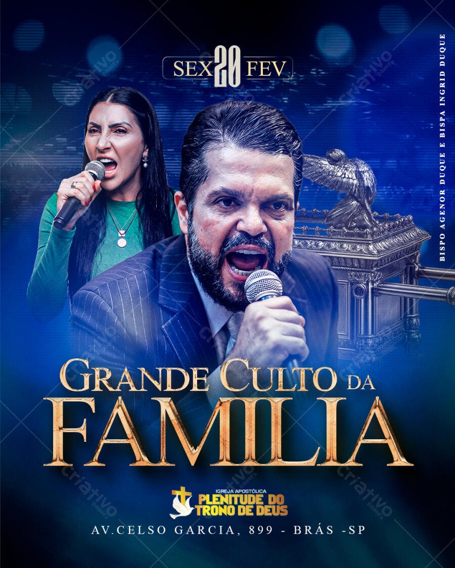 Culto da Família 20 Fev Igreja PSD Editável
