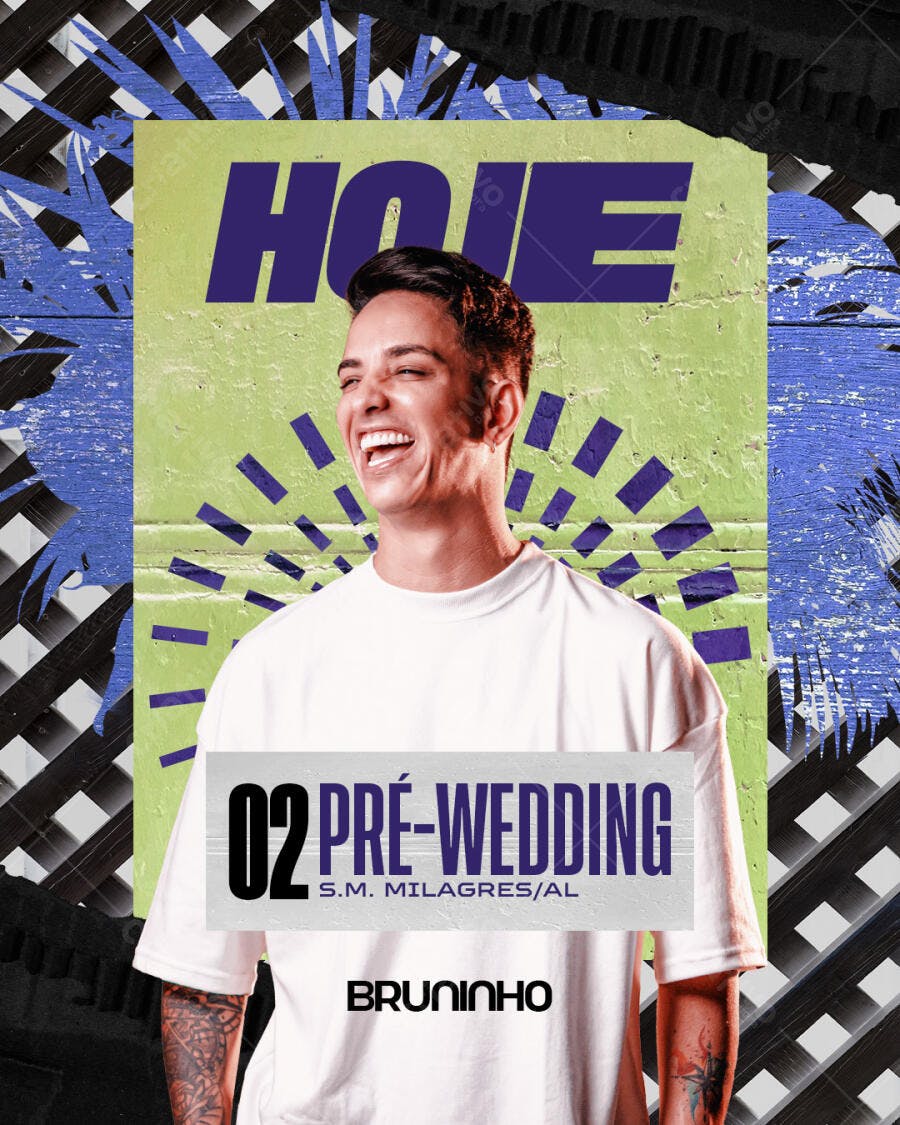 Flyer Pré-Wedding Evento Festa PSD Editável