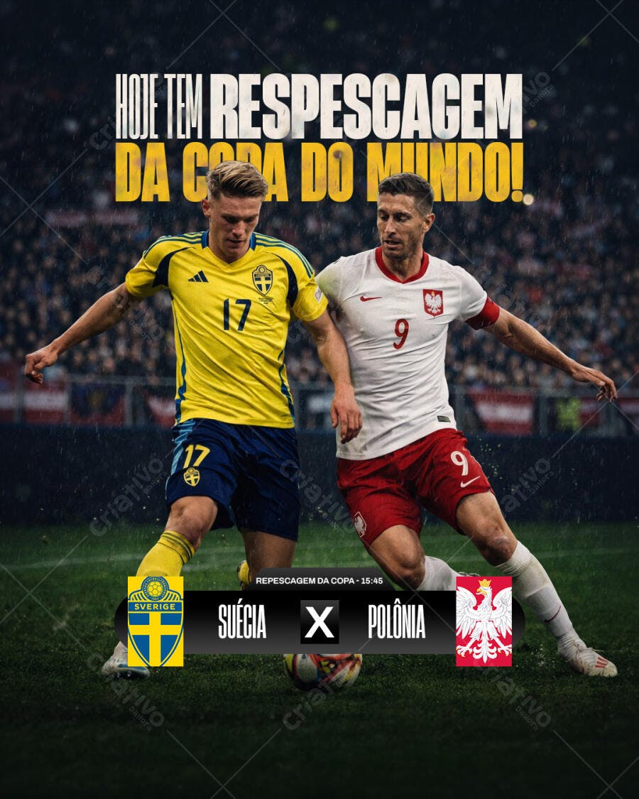 Post Instagram Respescagem Copa do Mundo Futebol PSD Editável