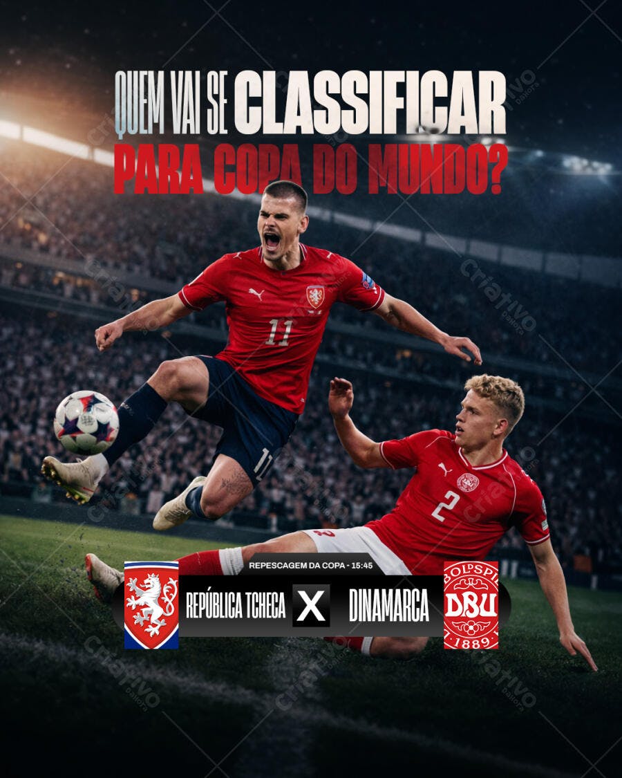Post Instagram Futebol Copa do Mundo PSD Editável