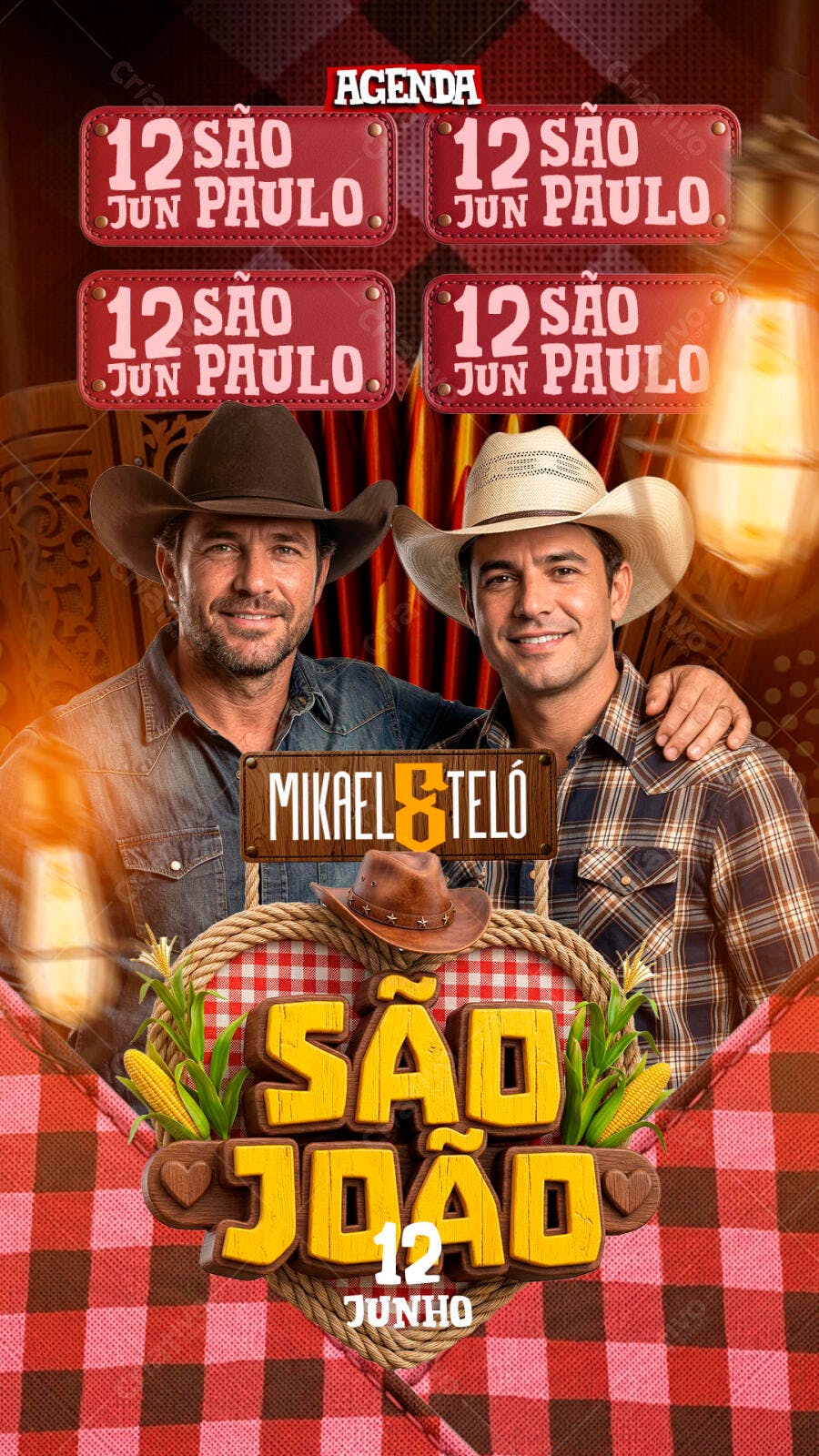 Story Instagram São João Festa Junina PSD Editável